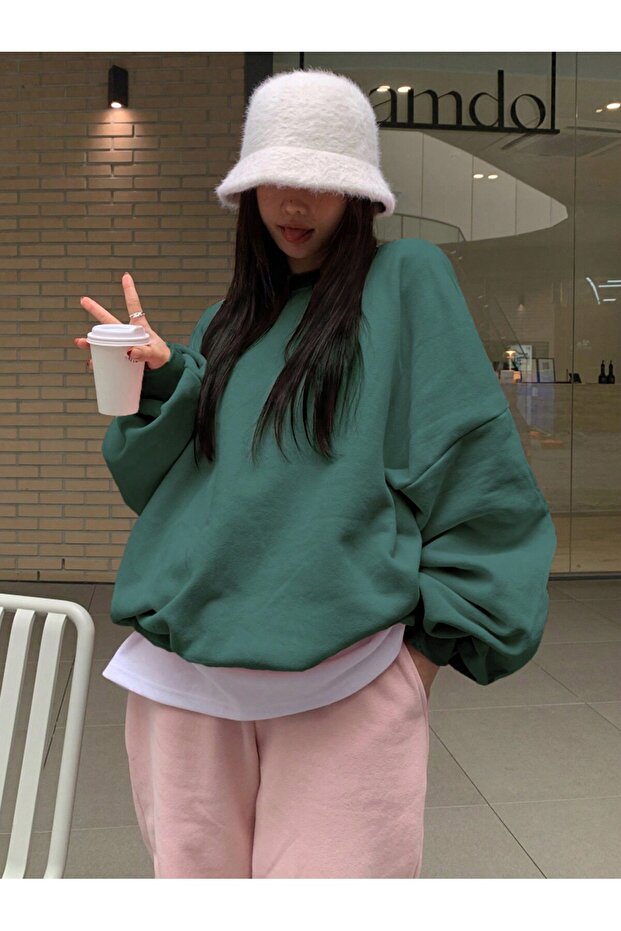 Crew Neck Combed Cotton Sweatshirt