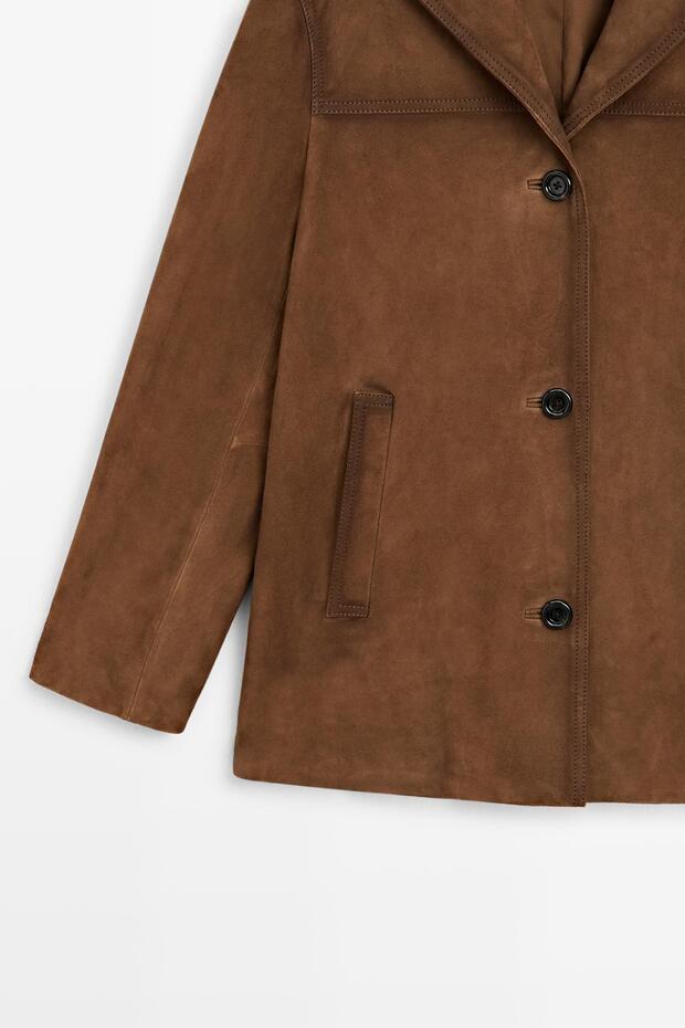 Cepli süet deri blazer - 7