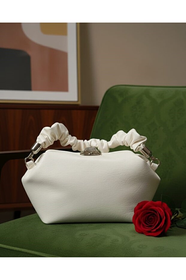 Poting Hand and Evening Dress Bag with Chain Shoulder Strap 16X28X13Cm