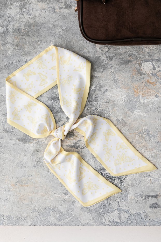 Stylish Tie Scarf with Butterflies