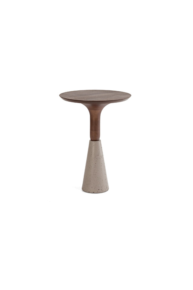 Homes Lui Side Table with Concrete Base, Brown 40*40*50 cm