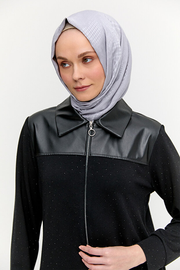 Suni Deri Garnili Örme Kap - 5