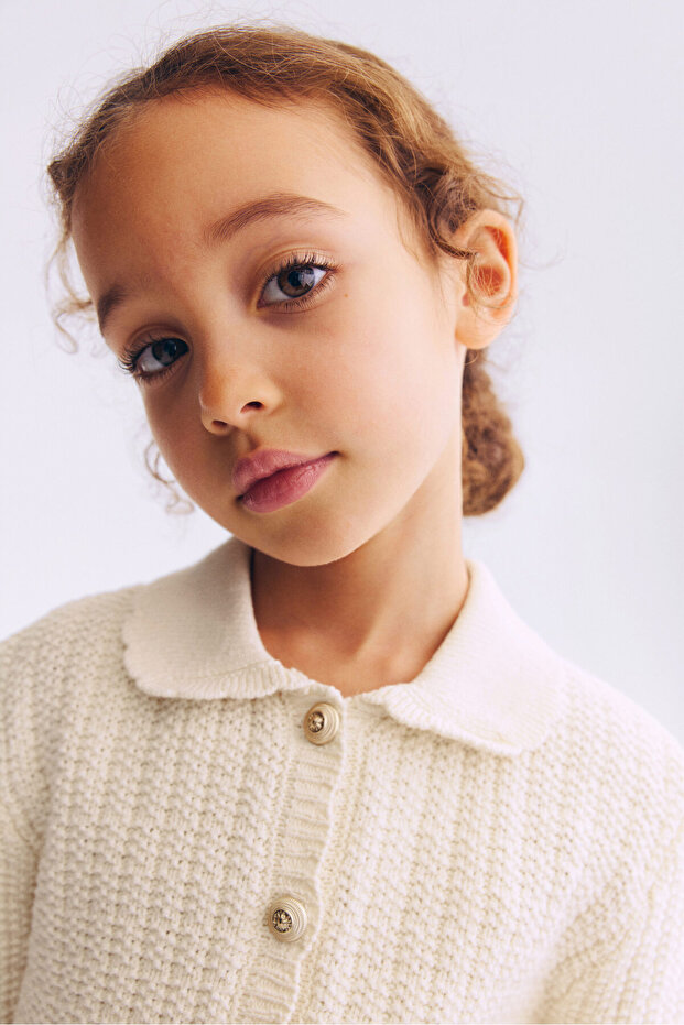 Tekstüre Triko Hırka - 3