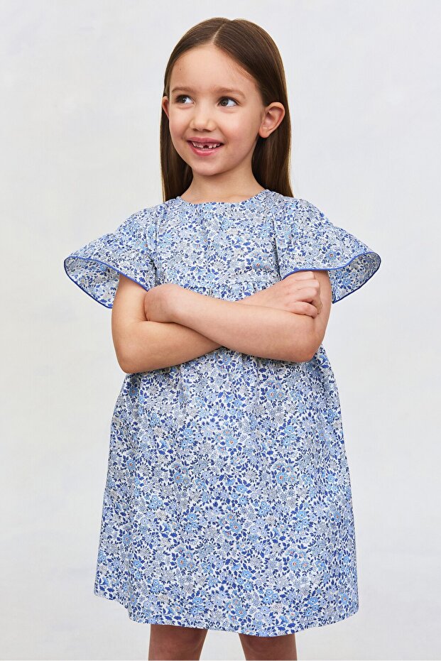 Pamuklu ve Baskılı Elbise - 2