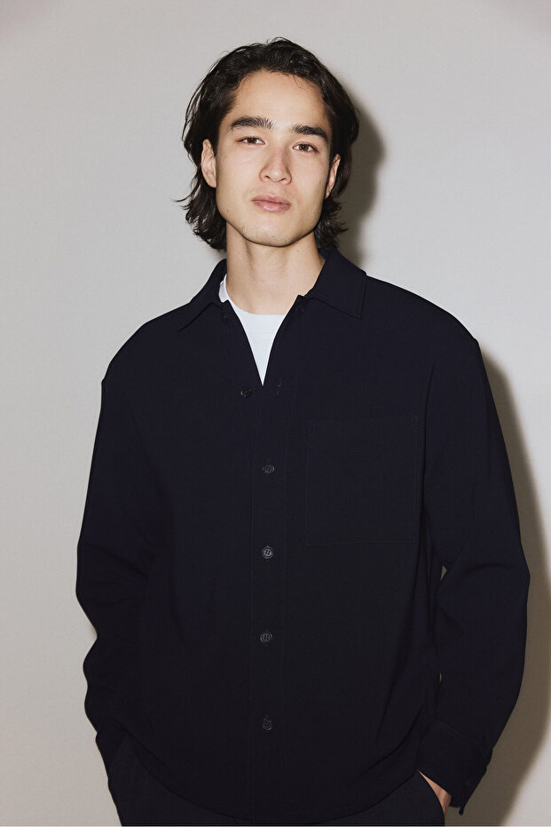 Four-way Stretch Overshirt Gömlek - 5