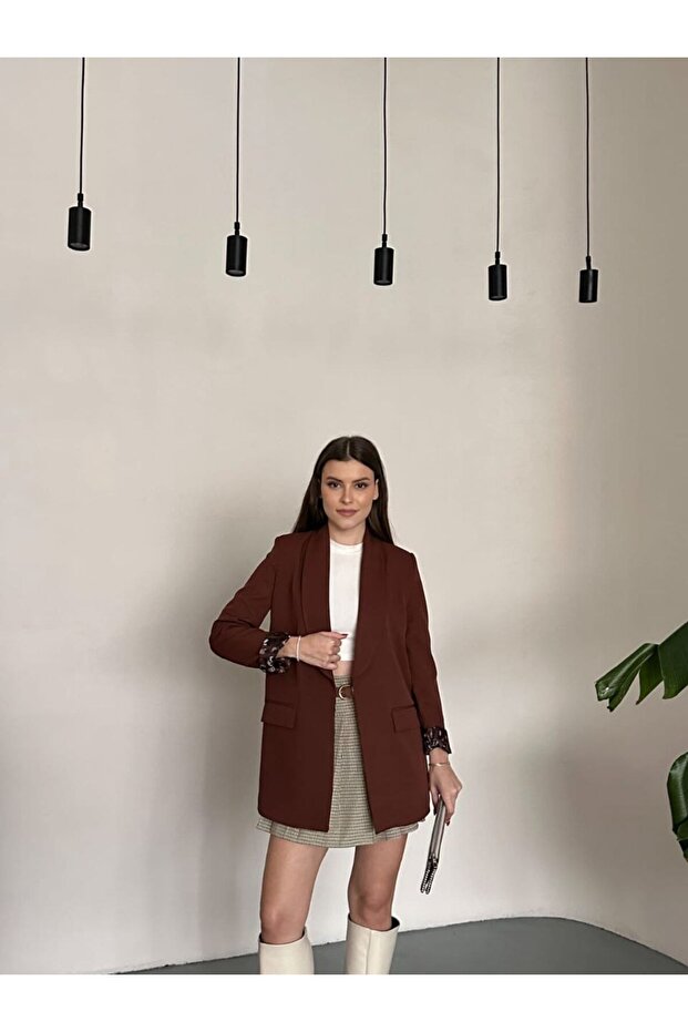 سترة بليزر كبيرة الحجم بنمط الفهد - 2