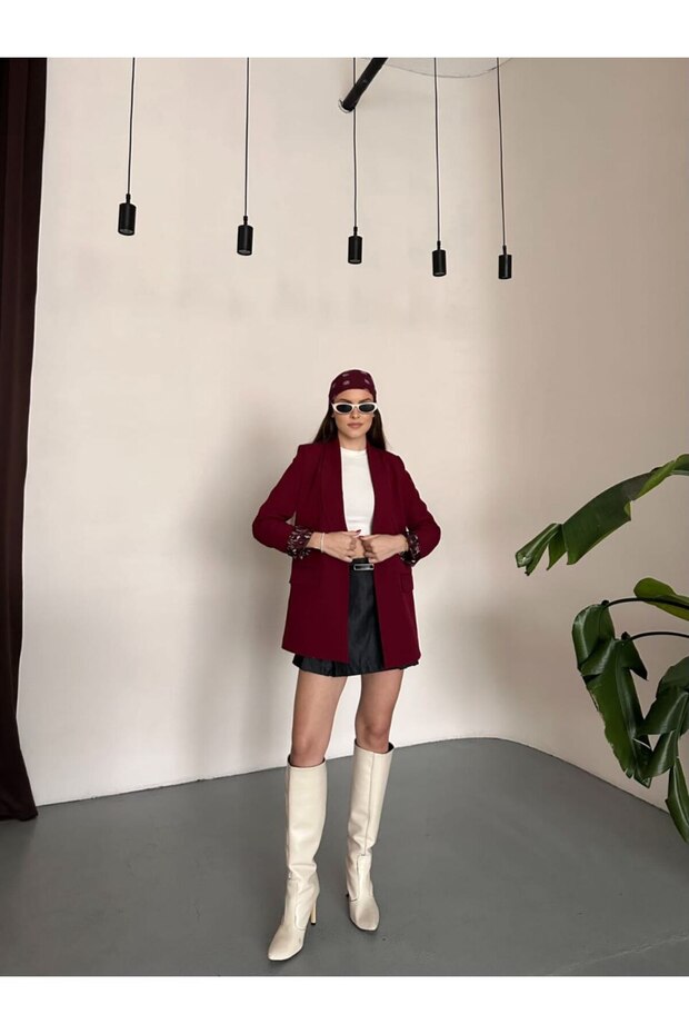 سترة بليزر كبيرة الحجم بنمط الفهد - 2