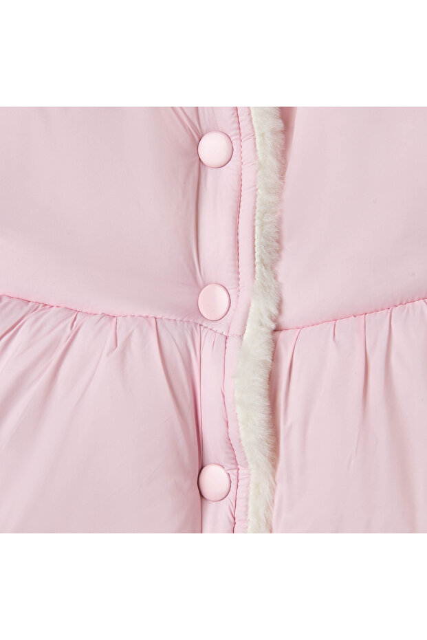 جاكيت منفوخ بدون أكمام بأزرار أمامية صلبة - 4