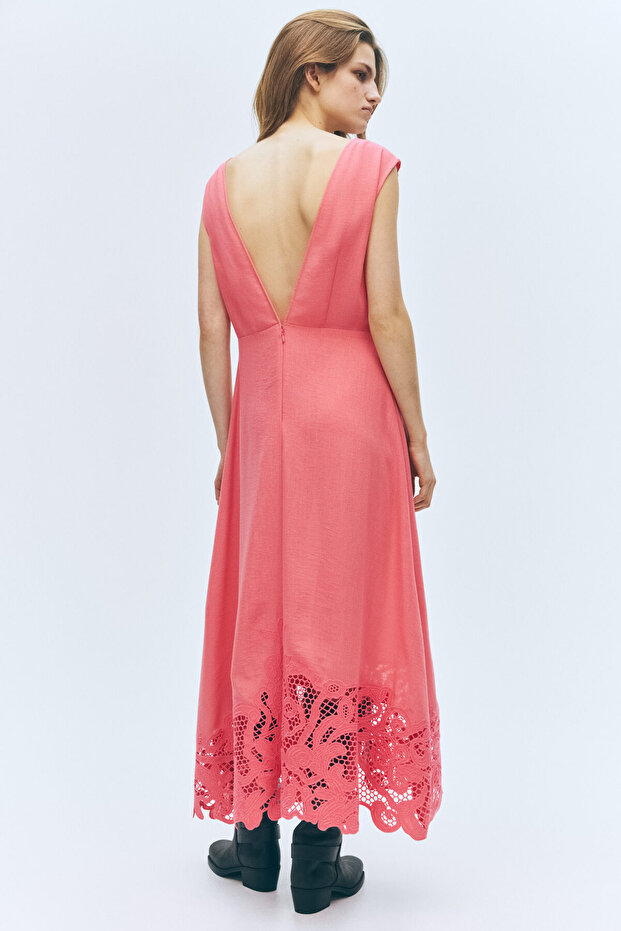 Nakış İşlemeli Elbise - 5