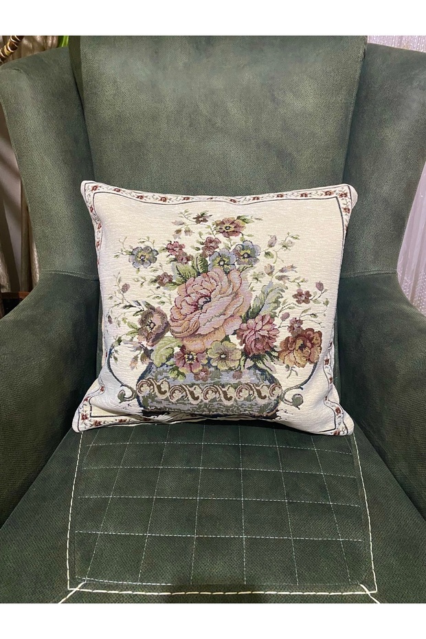 Şönilli goblen kırlent kılıfı - 2