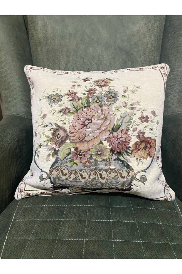 Şönilli goblen kırlent kılıfı - 1