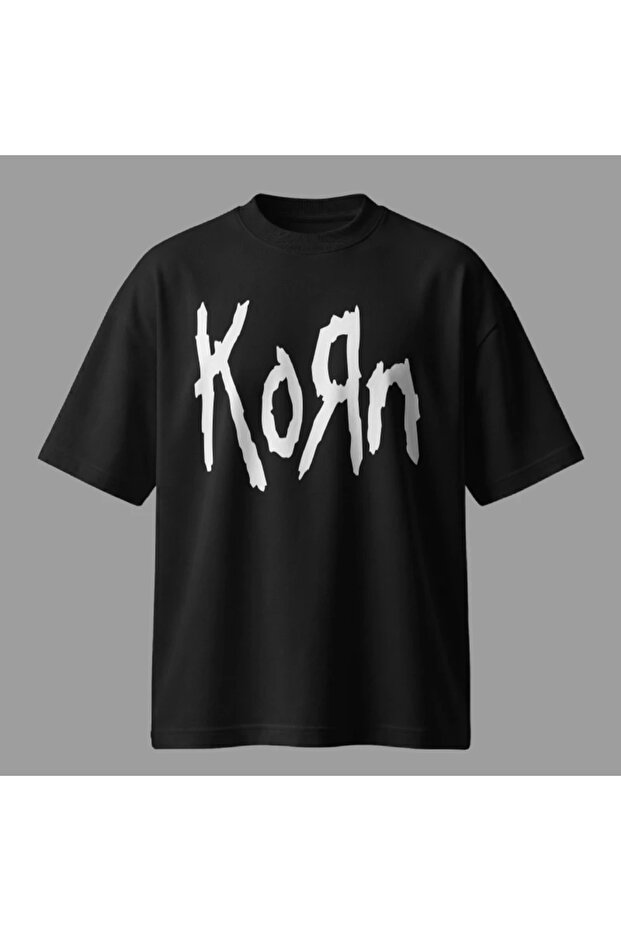 Korn Logo Oversize Tişört - 2