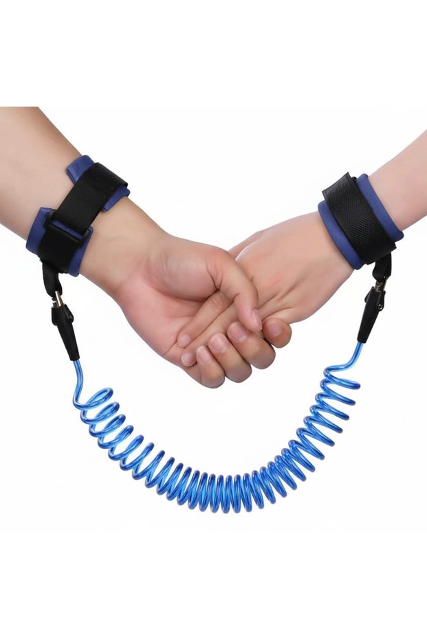 Hajj Umrah Child Safety Bracelet Anti-Loss Spiral Cord - Blue