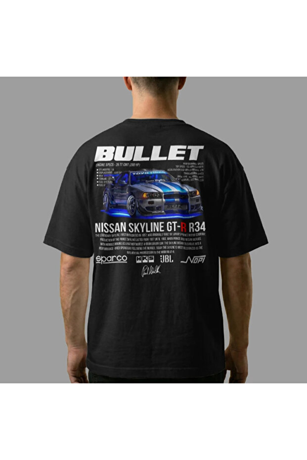 Bullet Nissan R34 Gtr Oversized T-Shirt