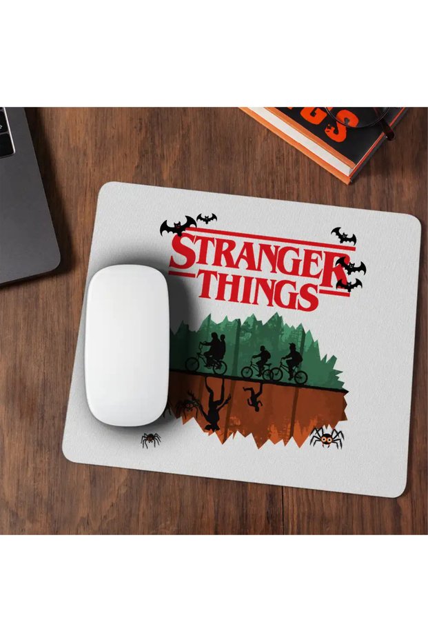 Mousepad Stranger Things Forest Bikes Abyss Monsters