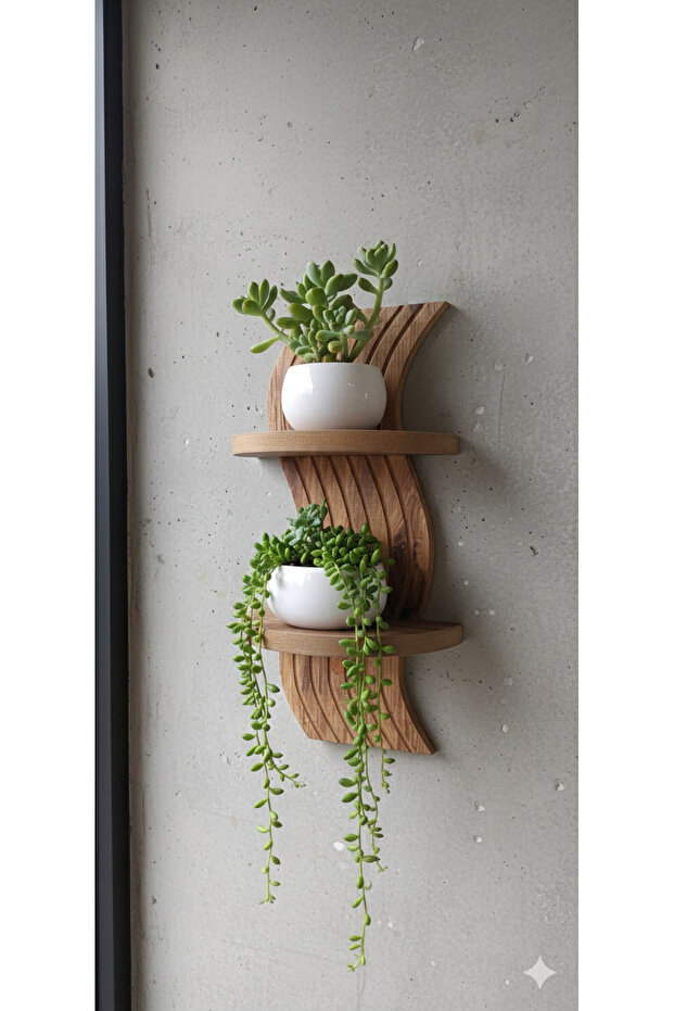 Wave Pattern Decorative Wall Shelf - 2