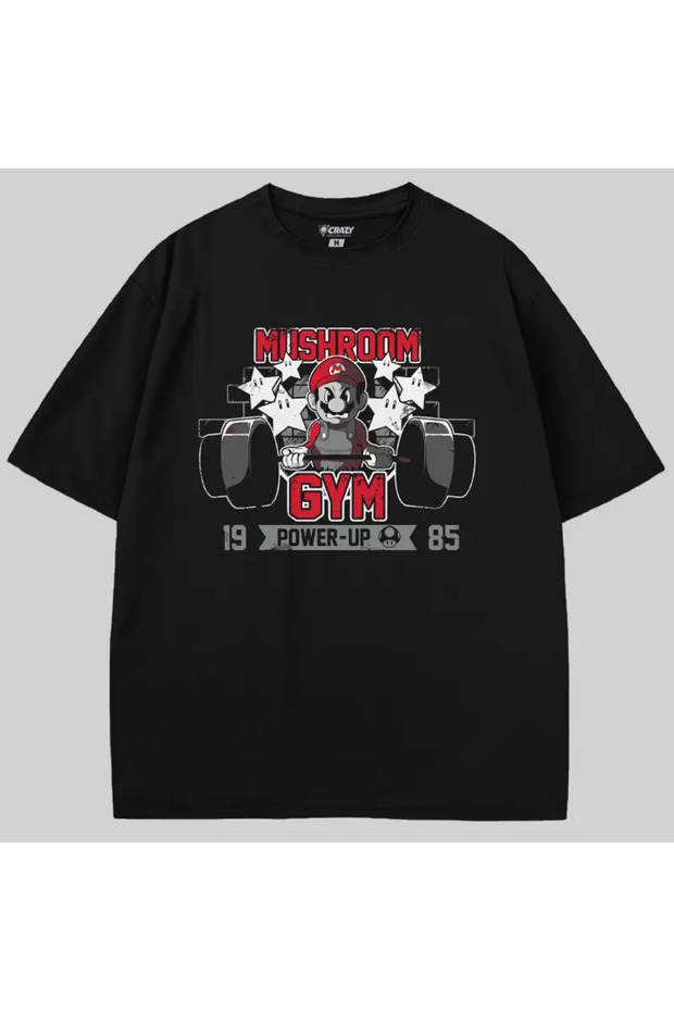 Super Mario Mushroom Gym Oversized T-Shirt