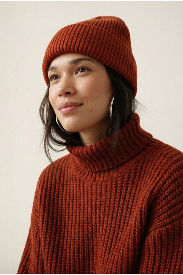 Unisex Fitilli Yumuşak Basic Bere - 1