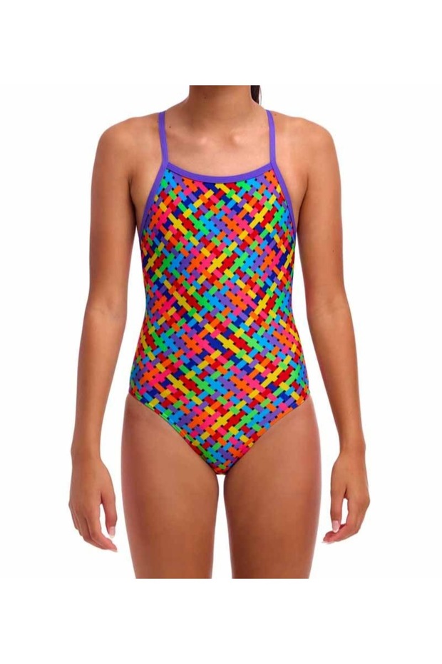 Bread Basket Tied Girls' Swimsuit