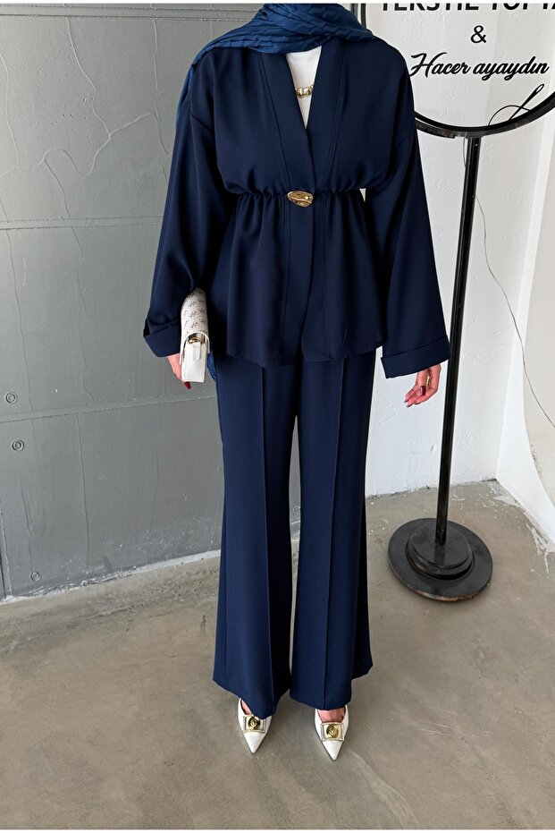 Elastic Waist Tunic/Pants 2-Piece Set