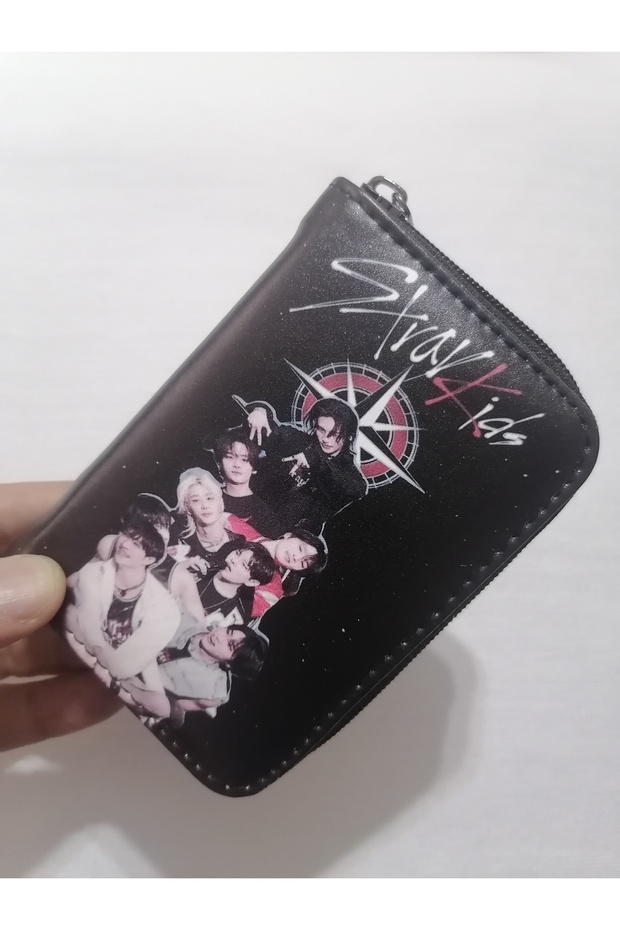 Owl Bag Kpop Stray Kids Patterned Design Faux Leather Wallet