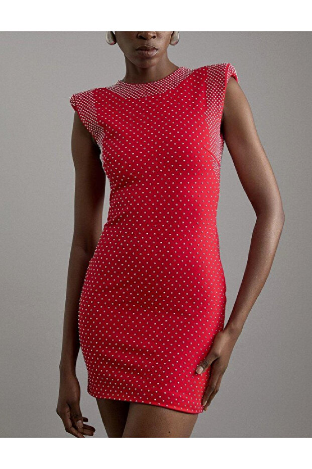 Rochie scurta, rosu - 1