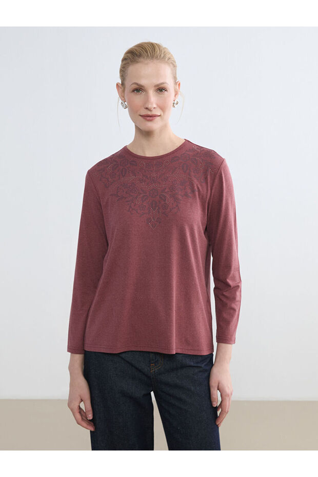 Esvab • Modern & Distinctive Zero Roba Collar Embroidered Blouse