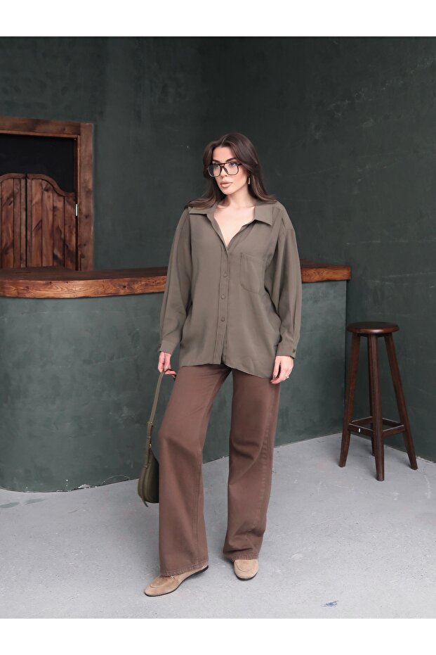 Cep Detay Oversize Std Gömlek - 6