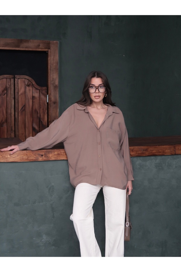 Cep Detay Oversize Std Gömlek - 7