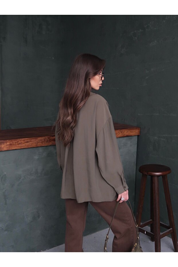 Cep Detay Oversize Std Gömlek - 5