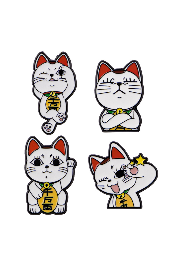 1 White Cat Enamel Pins Metal Manga Brooch Backpack Hat Bag Collar Lapel Badges Men Women Fashion J.