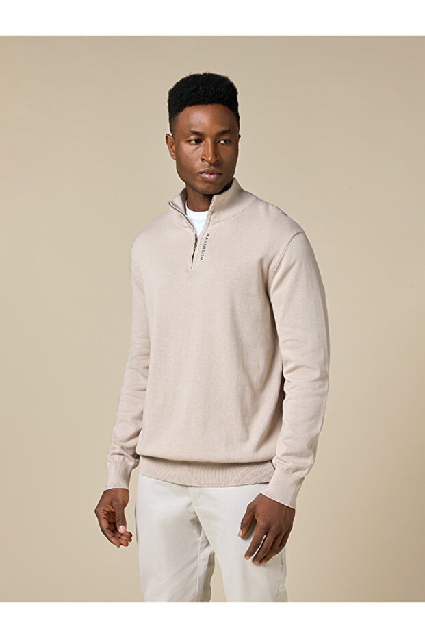 The Winter Wheat Warm Beige Cotton Jumper Relaxed Fit