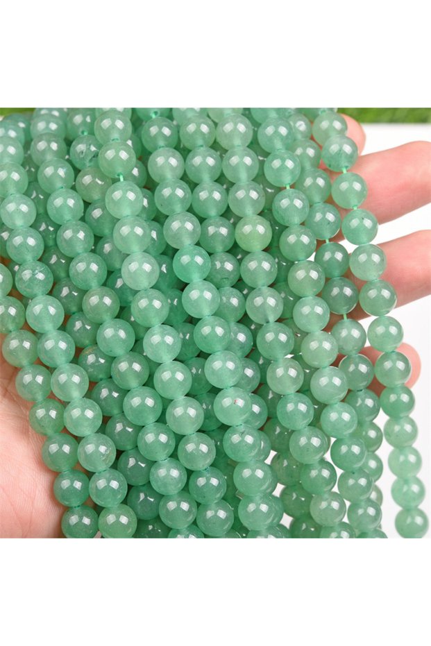 8-8.5mm(43-45pcs) Green Aventurine Natural Green Aventurine Bead Round Loose 15" Strand 6 8 10 mm Ge