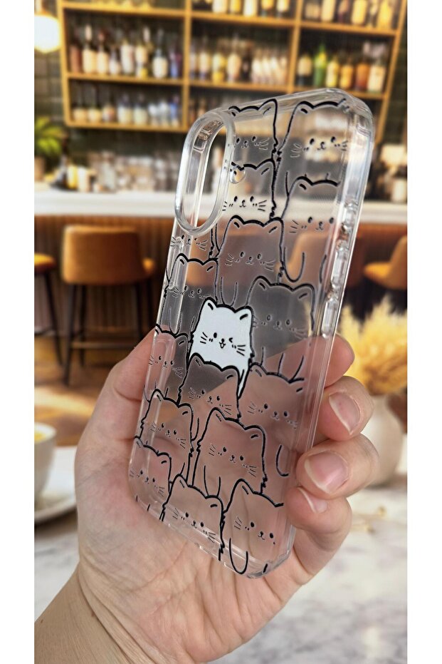 غطاء شفاف متوافق مع آيفون 16 من مانيكات، مزخرف بنمط، يمتص الصدمات ويحمي الكاميرا - 4