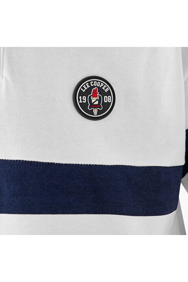 كنزة مخططة بياقة وأكمام طويلة - 5