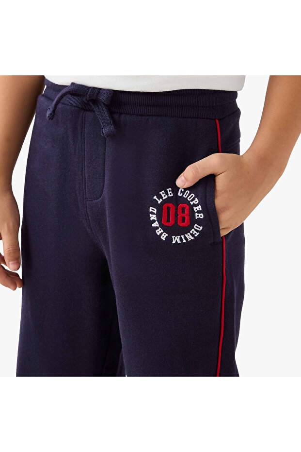 Logo Embroidered Joggers with Pockets - 4