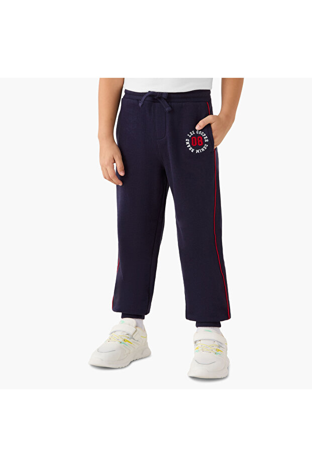 Logo Embroidered Joggers with Pockets - 1