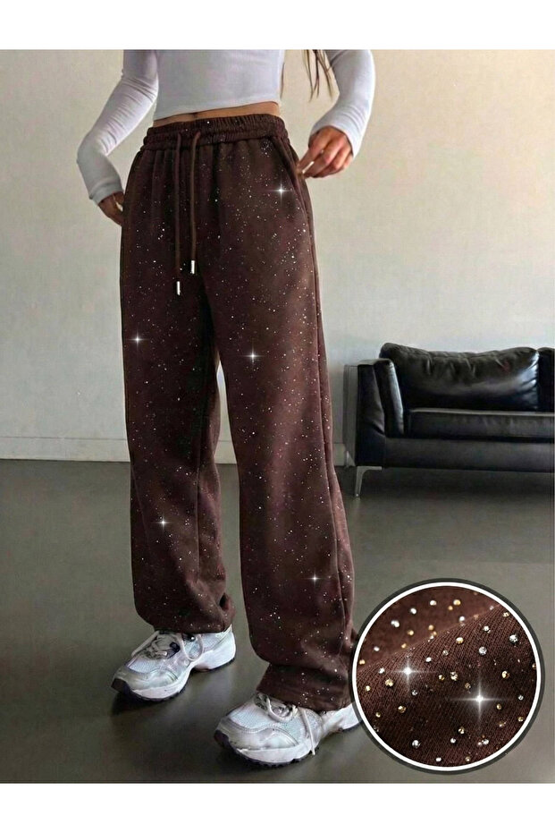 Galaxy Effect Glitter Oversized Baggy Sweatpants