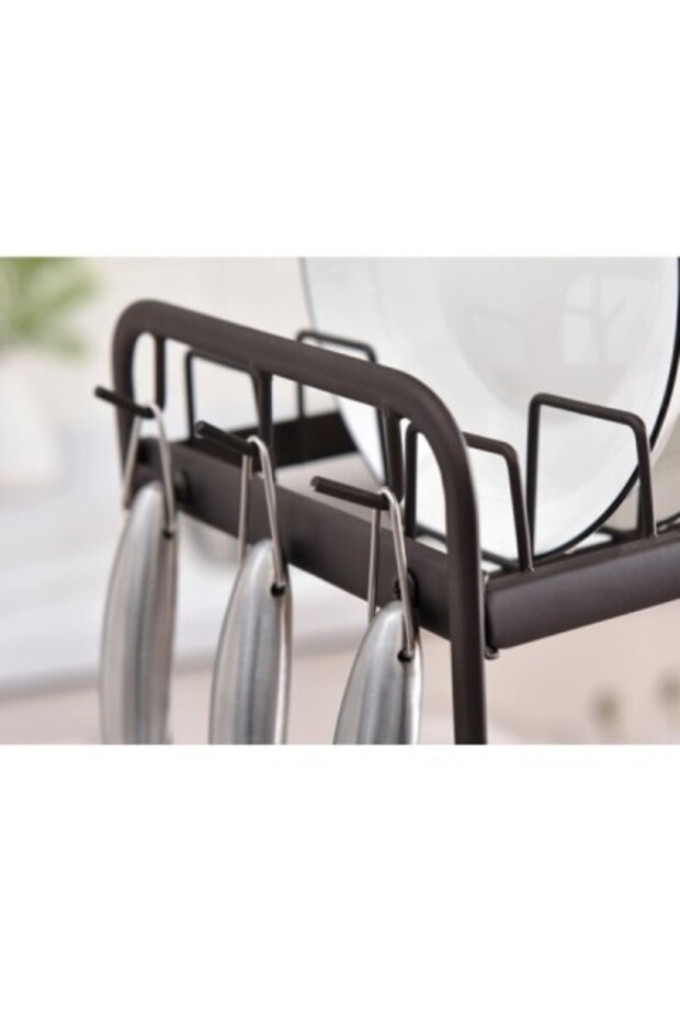 Stackable dish rack, 2 levels, black - 3