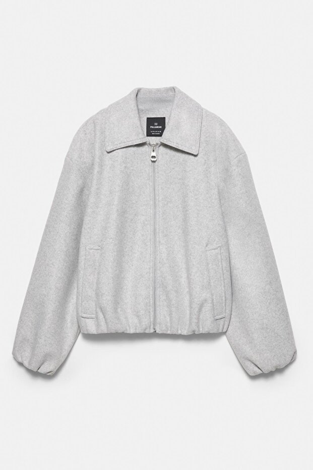 Yumuşak kumaş balon ceket - 8