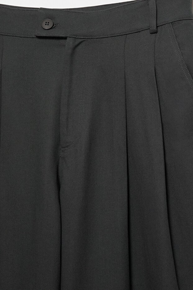 Geniş paça pensli pantolon - 6