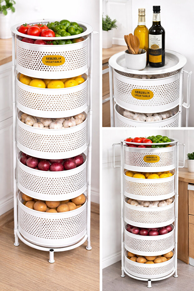 5 katlı sebzelik paslanmaz - 2