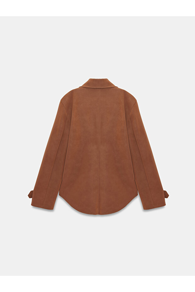 60778 Süet Ceket-Camel - 6