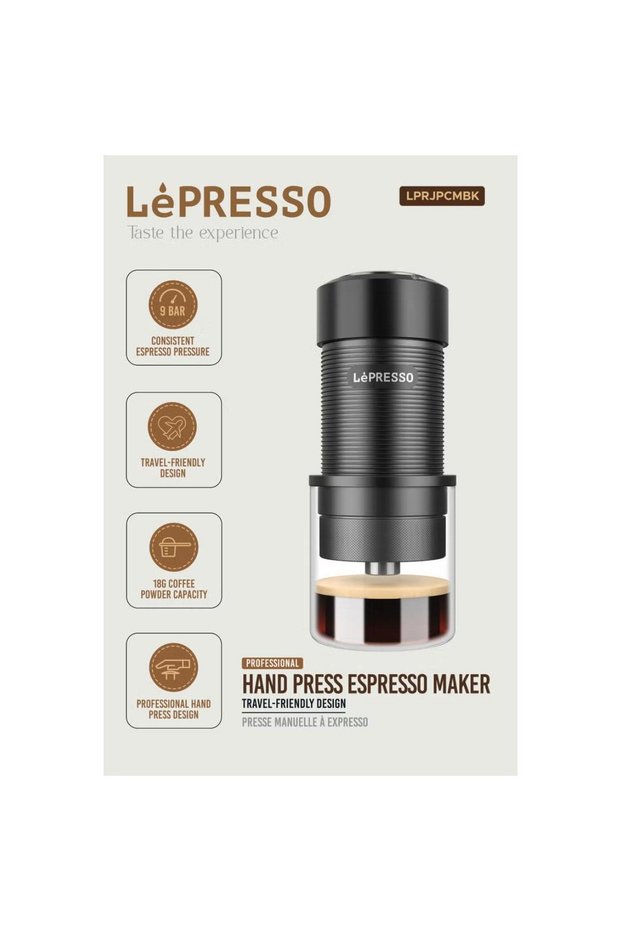 Hand Press Espresso Maker with 51mm Portafilter & 9 Bar Pressure