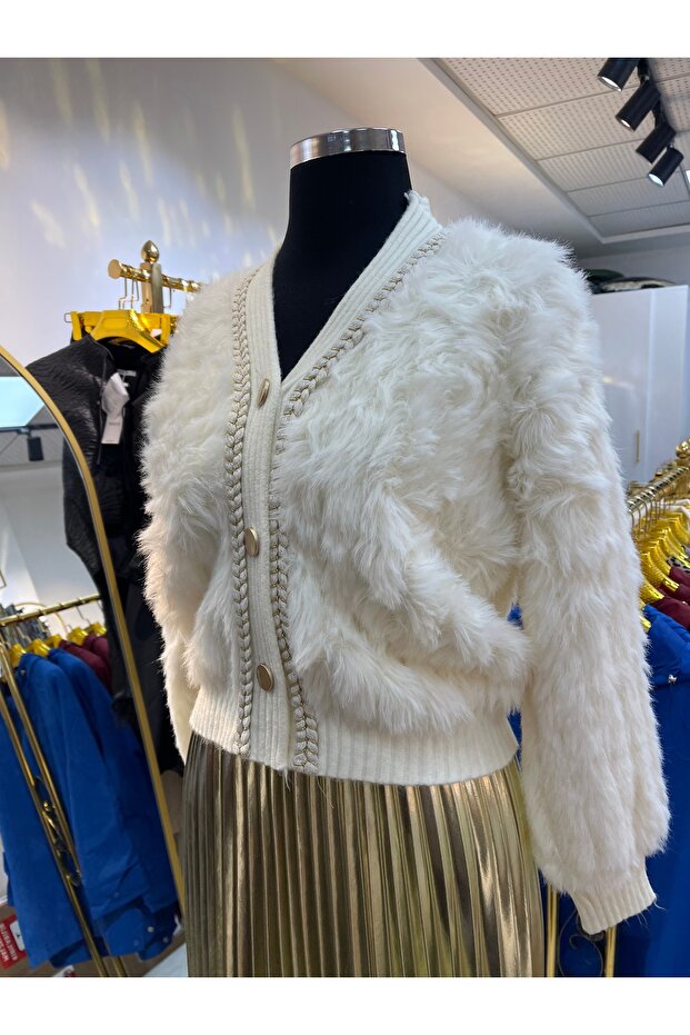 İthal tüylü ceket - 4