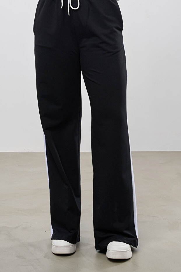 Beyaz Şeritli Eşofman Altı - 1