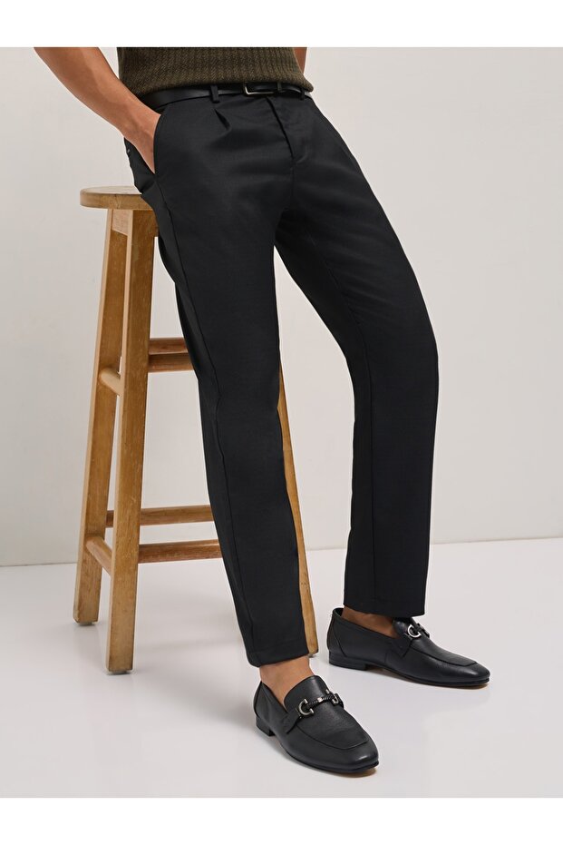 بنطلون رجالي رسمي سادة بقصة عادية - 1