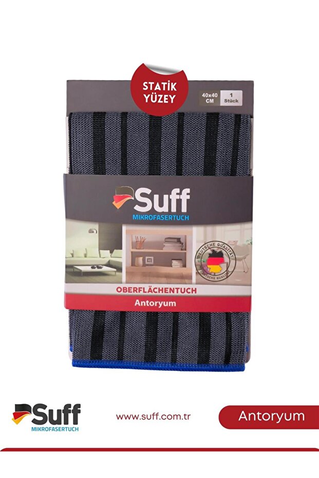 Antoryum Static Surface Cloth 40X40 | Shower Cabin and Tile Cleaning Cloth - Blue