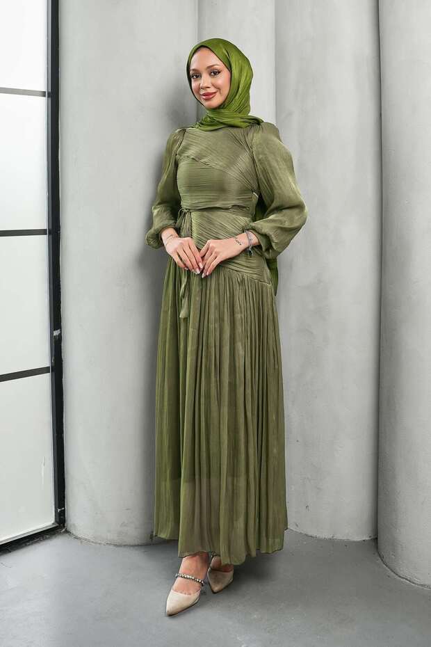 Haki Drapeli Piliseli Abiye - 3