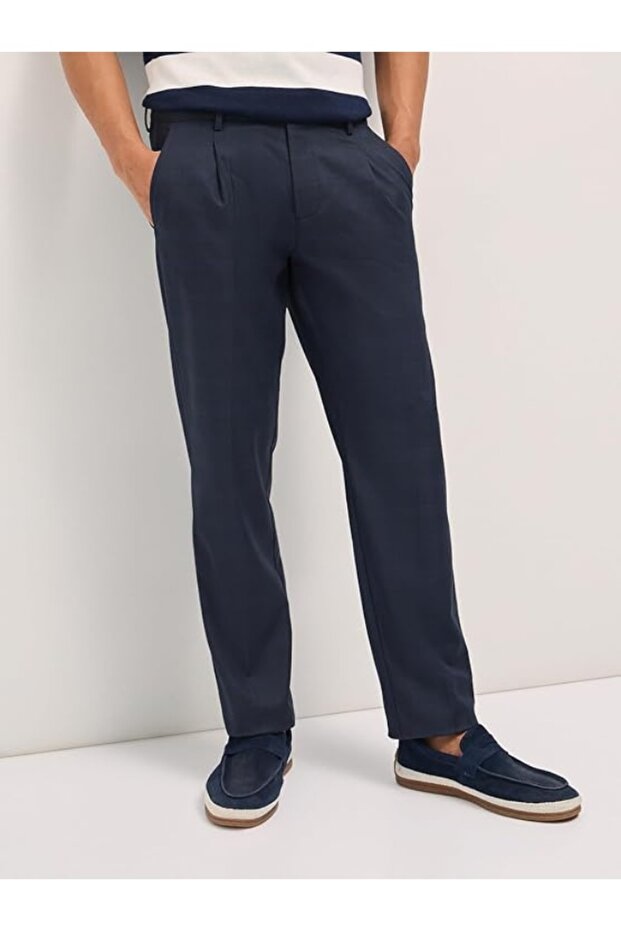 Men's Checked Regular Fit Formal Trouser